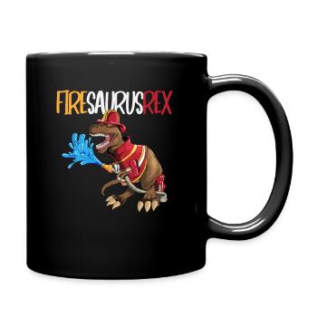 Tyrannosaurus Rex Pompier volontaire Homme Femme - Mug uni - noir - Droite