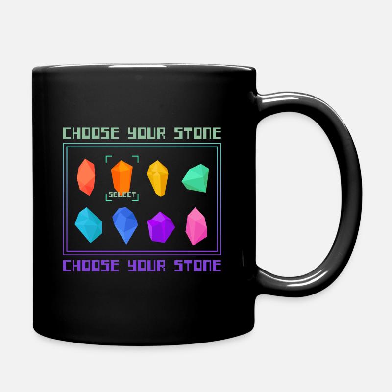 Stein Gaming Style Kristalle Nerd - Tasse einfarbig - Schwarz