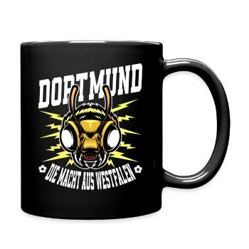 Dortmund Macht Westfalen Fußball Fan Geschenkidee - Tasse einfarbig - Schwarz - Rechts