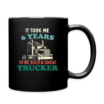 Trucker Party Trucking Camionneur Chauffeur de camion 6e anniversaire - Mug uni - noir - Droite