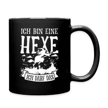 Hexe - Tasse einfarbig - Schwarz - Rechts