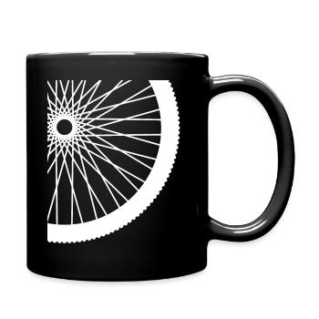 Bicycle Wheel Tires - Full Colour Mug - black - Right
