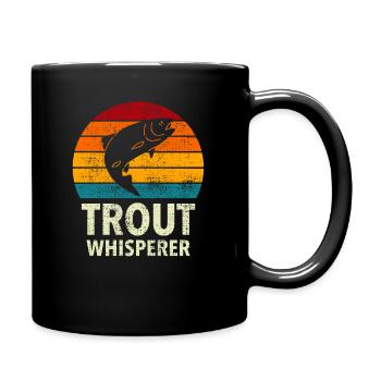 Regenbogenforelle Forelle Sport Fliegenfischen und Angeln - Tasse einfarbig - Schwarz - Rechts