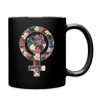 Woman Up Feminist Feminism Women Empowerment - Full Colour Mug - black - Right