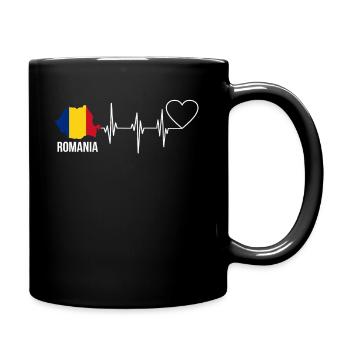 Roumanie - Mug uni - noir - Droite