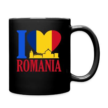 Roumanie - Mug uni - noir - Droite