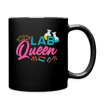 MTLA Lab Queen Labormedizin Labor Königin - Tasse einfarbig - Schwarz - Rechts