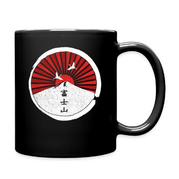 Japan Berg Mount Fuji - Tasse einfarbig - Schwarz - Rechts