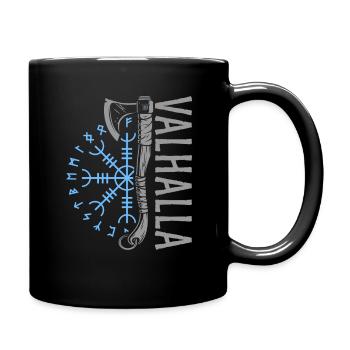 Valhalla Wikinger Germanen Design - Tasse einfarbig - Schwarz - Rechts