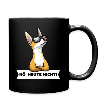 Sturer Podenco Ibicenco Hund lustig Hundefan - Tasse einfarbig - Schwarz - Rechts