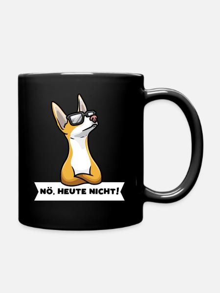 Sturer Podenco Ibicenco Hund lustig Hundefan - Tasse einfarbig - Schwarz