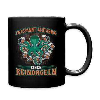 Entspannt achtarmig einen reinorgeln - Tasse einfarbig - Schwarz - Rechts