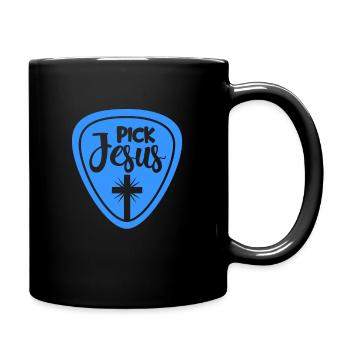 Jesus Christ Guitarist God Guitar Gift - Full Colour Mug - black - Right