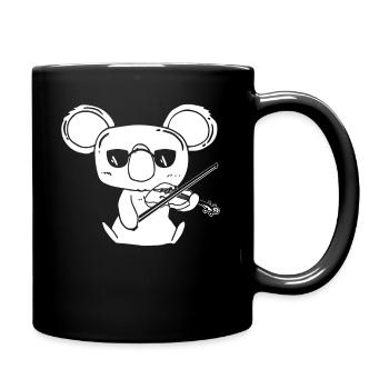 Violinist Violin Koala with Violin - Full Colour Mug - black - Right