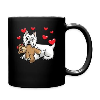 Chien White West Highland Terrier - Mug uni - noir - Droite