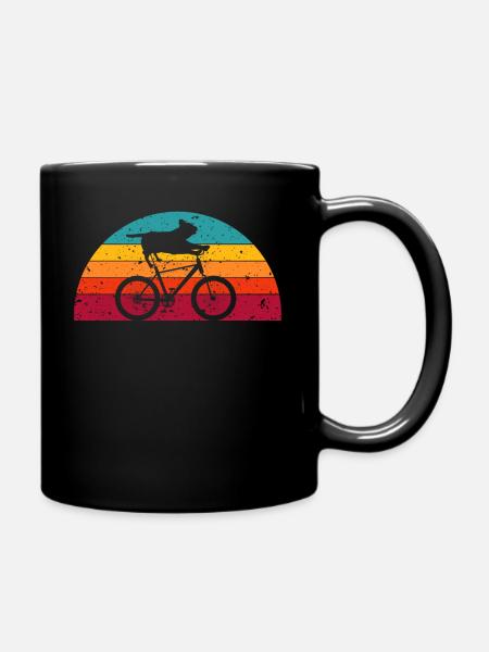 Vélo Cat Rider Cycliste Vélo Biker Vélo VTT - Mug uni - noir