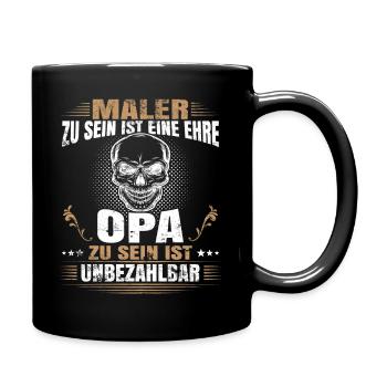 Maler Anstreicher Für Opas Großväter Männertag - Tasse einfarbig - Schwarz - Rechts