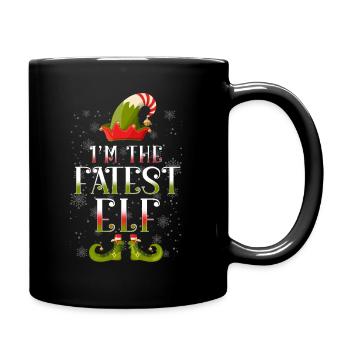 Fetteste Elfen Weihnachten - Tasse einfarbig - Schwarz - Rechts