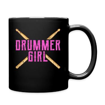 Drummer Girl / Drummer Drummer Gift - Full Colour Mug - black - Right