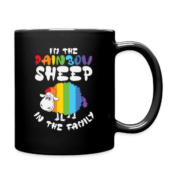 I'm The Rainbow Sheep In The Family LGBTQ - Full Colour Mug - black - Right
