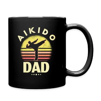Aikido - Tasse einfarbig - Schwarz - Rechts