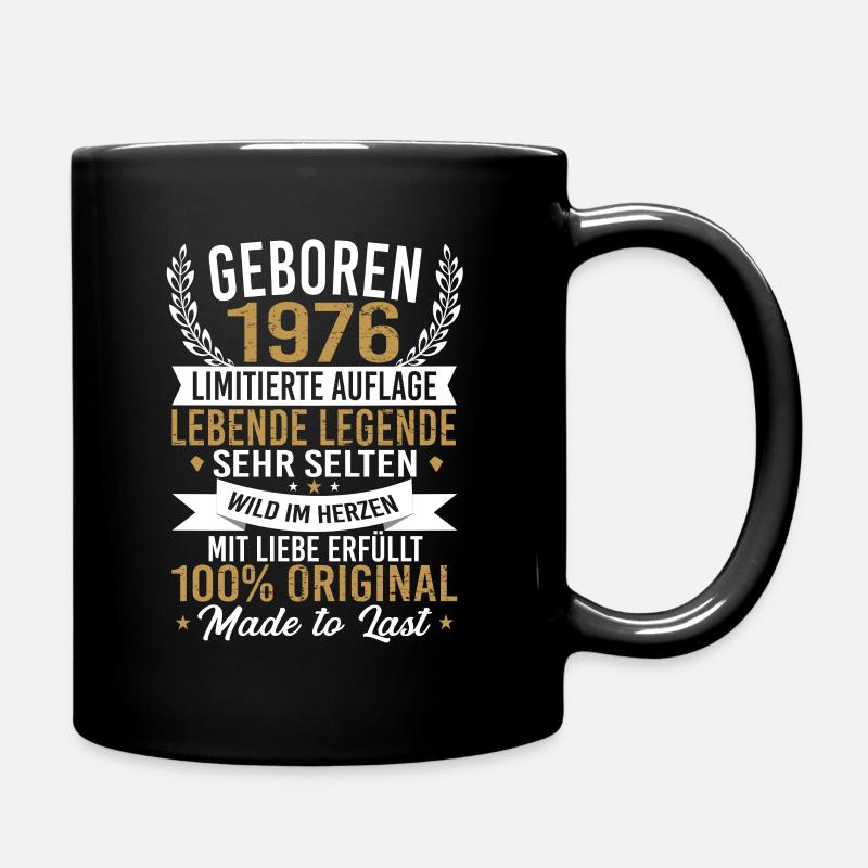 geboren 1976 - Tasse einfarbig - Schwarz