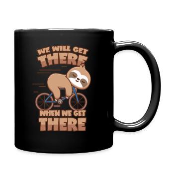 Sloth Bicycle Saying - Full Colour Mug - black - Right