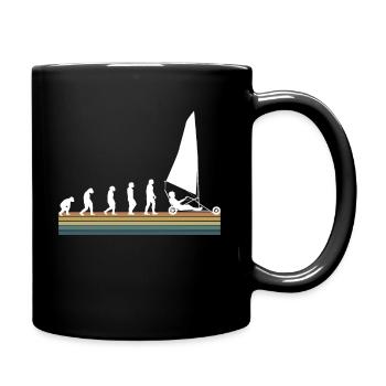 Vintage Retro Evolution Beach Sailor - Full Colour Mug - black - Right