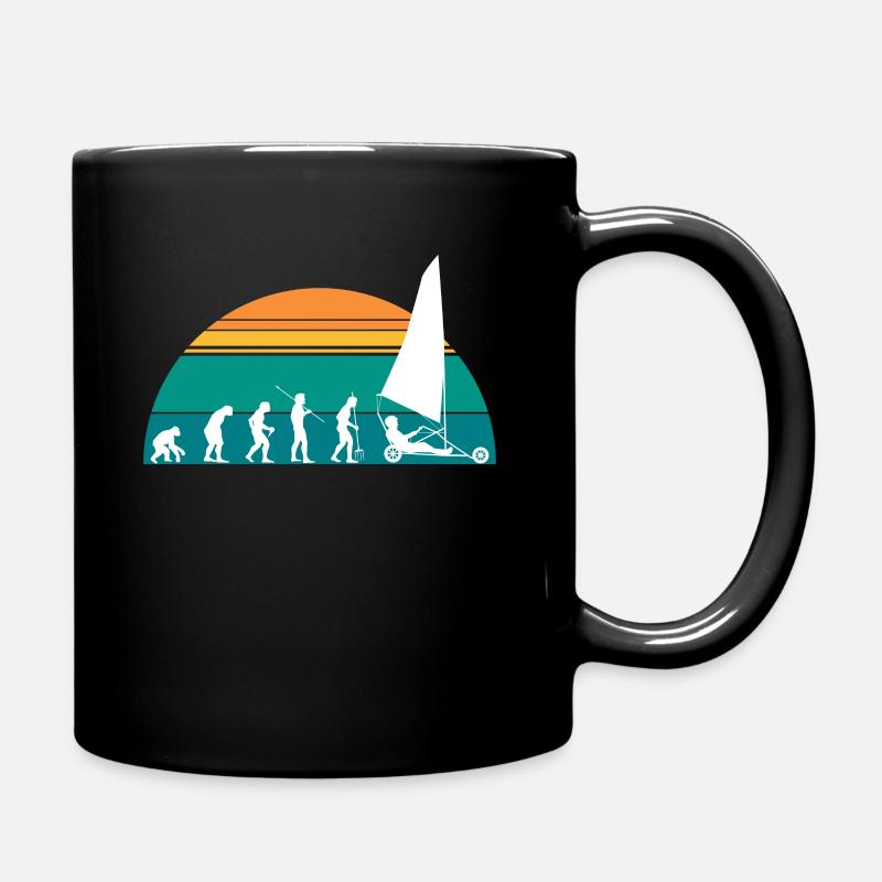 Vintage Retro Evolution Strandsegler - Tasse einfarbig - Schwarz
