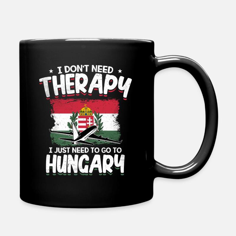 Ungarn - Tasse einfarbig - Schwarz