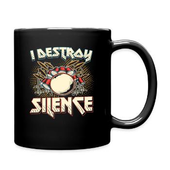 I Destroy Silence Drums - Full Colour Mug - black - Right