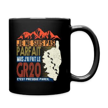 GR20 Corse Randonnée Randonneur Randonneuse Corse - Mug uni - noir - Droite