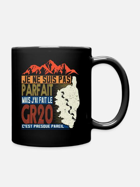 GR20 Corse Randonnée Randonneur Randonneuse Corse - Mug uni - noir