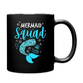 Meerjungfrau - Tasse einfarbig - Schwarz - Rechts