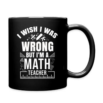 Mathe - Tasse einfarbig - Schwarz - Rechts