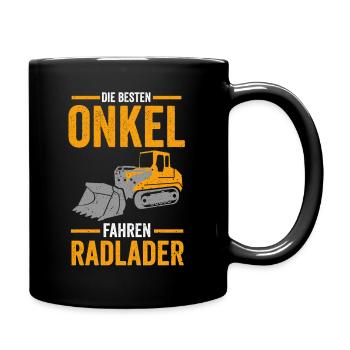 Radladerfahrer Onkel Radladern Radlader - Tasse einfarbig - Schwarz - Rechts