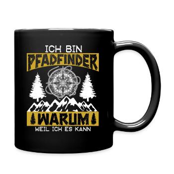 Zeltlager Lagerfeuer Pfadfinder - Tasse einfarbig - Schwarz - Rechts