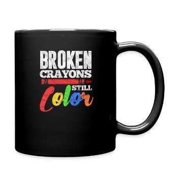 Psychische Gesundheit - Tasse einfarbig - Schwarz - Rechts