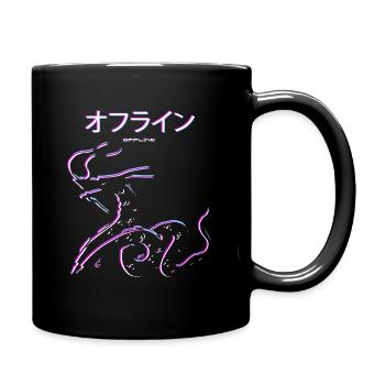Drache Offline japan Dragon Vaporwave Aesthetic - Tasse einfarbig - Schwarz - Rechts