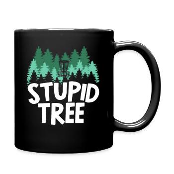 Stupid Tree Treejection Drôle Disc Golf Tosser - Mug uni - noir - Droite