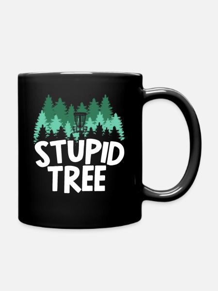 Stupid Tree Treejection Drôle Disc Golf Tosser - Mug uni - noir