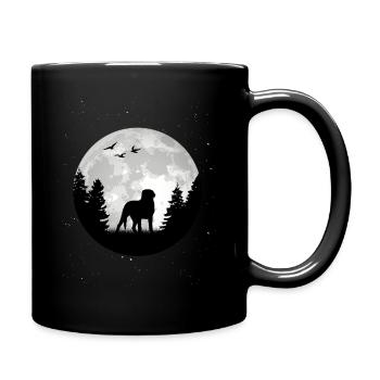 Großer Schweizer Sennenhund Herzschlag - Tasse einfarbig - Schwarz - Rechts