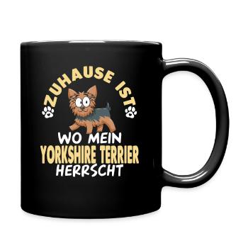 Yorkshire Terrier Hunde - Tasse einfarbig - Schwarz - Rechts