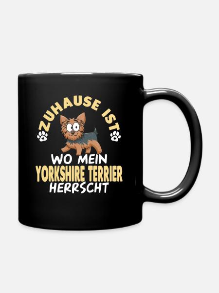Yorkshire Terrier Hunde - Tasse einfarbig - Schwarz