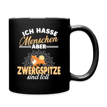 Zwergspitz sind toll Zwergspitz Pomeranian - Tasse einfarbig - Schwarz - Rechts