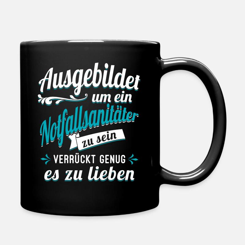 Notfallsanitäter Sanitäter Auszubildender Azubi - Tasse einfarbig - Schwarz