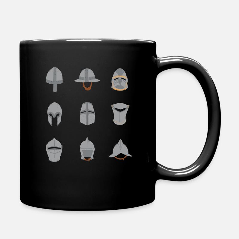 Types de casques médiévaux Moyen Âge - Mug uni - noir