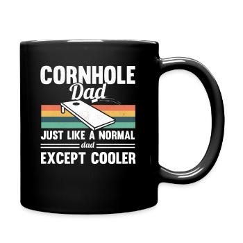 Cornhole Dad Father Cornhole - Tasse einfarbig - Schwarz - Rechts