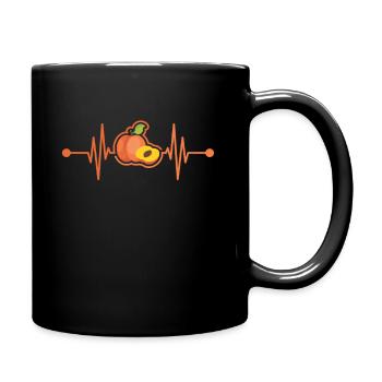 Pfirsich - Tasse einfarbig - Schwarz - Rechts
