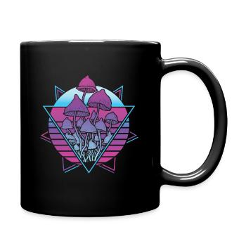 Champignons Vaporwave - Mug uni - noir - Droite